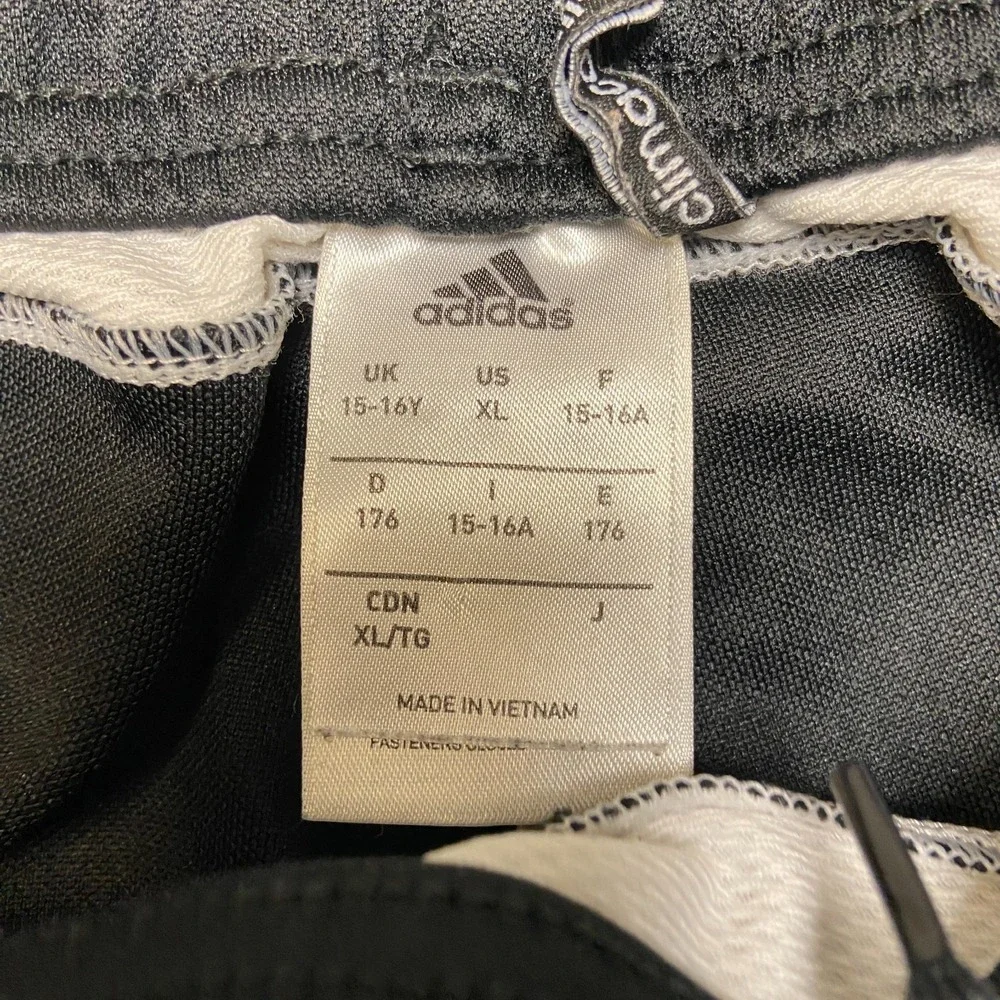 Adidas Climacool Track Pants Mens XL Black White Logo 3 Stripes Tapered Leg Yoga
